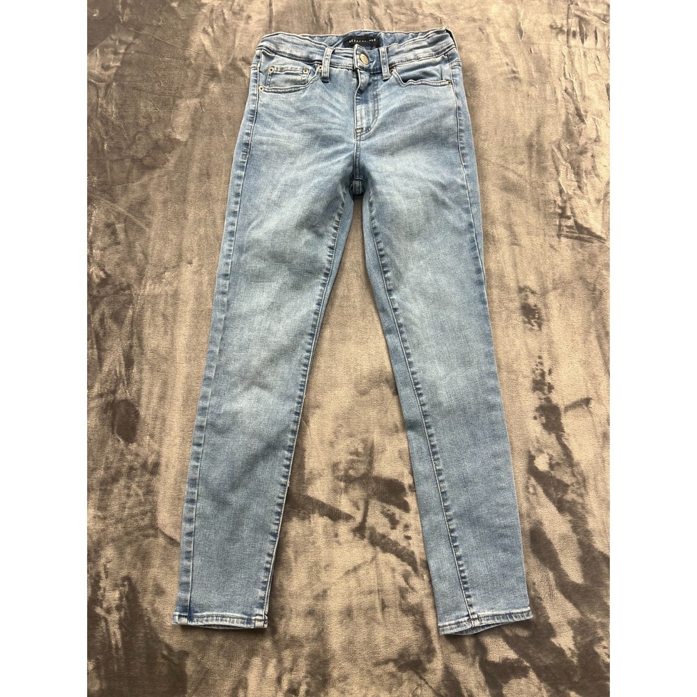 Aeropostale Jegging Jeans Women 4 Blue Denim Cotton Stretch Light Wash High Rise